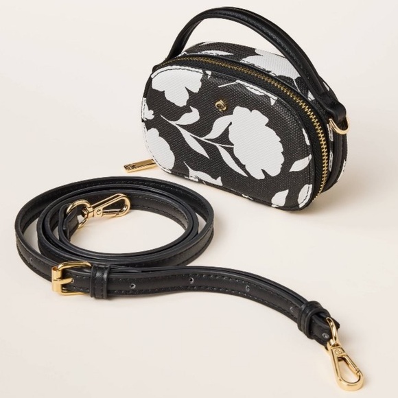 kate spade Handbags - Kate Spade NY X Target Classic Black & White Rose Mini Crossbody Bag